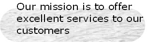 Our mission is to offer 
excellent services to our 
customers 